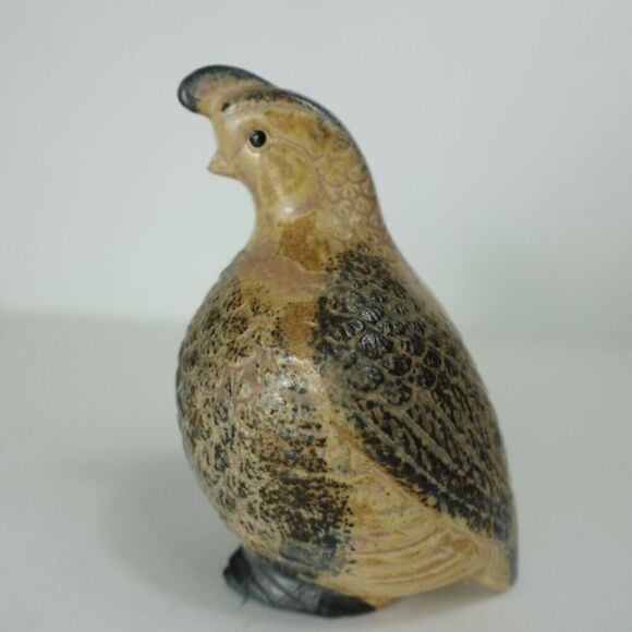 Mother & Baby Quail Figurines Earth Tone Japan - Picture 7 of 11